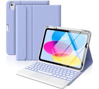 MoKo Touch Keyboard Case for iPad (A16) 11th/10th Gen, Lavender Purple