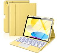MoKo Touch Keyboard Case for iPad (A16) 11th/10th Gen,Light Yellow