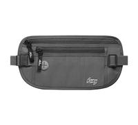 MoKo Travel Money Belt with RFID Blocking, 3 Pockets, Dark Grey