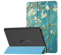 MoKo Trifold Stand Case Fits 8" Kindle Fire HD 8 & 8 Plus, Apricot Blossom