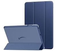 MoKo Trifold Stand Case Fits 8" Kindle Fire HD 8 & 8 Plus, Dark Blue