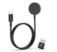 MoKo Type C Galaxy Watch Charger for Samsung Galaxy Watch 8/8 Classic/7/Ultra/6/6 Classic/5/5 Pro/4/3/Active2/FE, Magnetic Charging Dock with 3.3FT Charging Cable and USB C to USB A Adapter