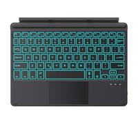 MoKo Type Cover Keyboard for Surface Go 4 2023/ Go 3 2021/ Go 2 2020 / Go 2018, Slim Wireless Bluetooth Keyboard with Trackpad, 7-Color LED Backlit, Built-in Rechargeable Battery, Black