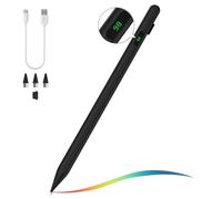 MoKo Universal Capacitive Stylus Pencil for Touch Screen, Black | Fast Charging, Power Display, Compatible with Apple iPad/iPhone/Samsung/Lenovo, iOS Android Tablets & All Smartphones