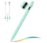 MoKo Universal Capacitive Stylus Pencil for Touch Screen, Green | Fast Charging, Power Display, Compatible with Apple iPad/iPhone/Samsung/Lenovo, iOS Android Tablets & All Smartphones