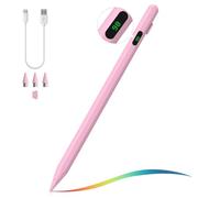 MoKo Universal Capacitive Stylus Pencil for Touch Screen, Pink | Fast Charging, Power Display, Compatible with Apple iPad/iPhone/Samsung/Lenovo, iOS Android Tablets & All Smartphones