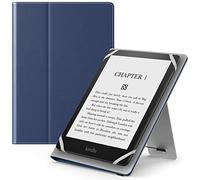 MoKo Universal Case for 6",6.8",7" Kindle eReaders Fire Tablet- Kindle/Kobo/Voyaga/Lenovo/Sony Kindle E-Book, Lightweight PU Leather Folio Shell Cover Case, with Hand Strap/Kickstand, Indigo