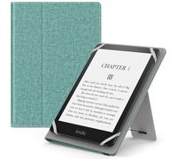 MoKo Universal Case for 6",6.8",7" Kindle eReaders Fire Tablet- Kobo/Voyaga/Lenovo/Sony Kindle E-Book Tablet, Lightweight PU Leather Folio Shell Cover Case, with Hand Strap/Kickstand, Denim Green