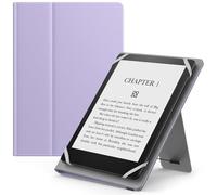 MoKo Universal Case for 6",7" eReaders Tablet - Kobo/Voyager/Lenovo/Sony, Lightweight PU Leather Folio Shell Cover Case, with Hand Strap/Kickstand, Taro Purple