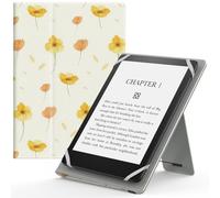 Moko Universal Case for 6-7 inch eReaders & Tablets, Flower on White
