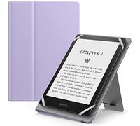 MoKo Universal Case for 6",7" Kindle eReaders Fire Tablet - Kobo/Voyager/Lenovo/Sony, Lightweight PU Leather Folio Shell Cover Case, with Hand Strap/Kickstand, Taro Purple
