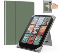 MoKo Universal Case for 6.8, 7 Inch Kindle Paperwhite eReaders and Tablets, Kindle Paperwhite/Colorsoft/Kobo Libra/Boox/Ocean, Lightweight Folio Shell Cover Case with Hand Strap/Kickstand, Celadon