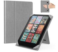 MoKo Universal Case for 6.8, 7 Inch Kindle Paperwhite eReaders Tablets, Kindle Paperwhite/Colorsoft/Kobo Libra/Boox/Ocean, Lightweight Folio Shell Cover Case with Hand Strap/Kickstand, Dark Gray