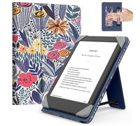 MoKo Universal Case for 6 inch kindle eReaders and Tablets,Blue Leaf Flower