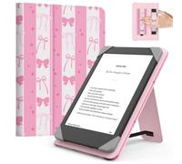 MoKo Universal Case for 6 inch kindle eReaders and Tablets,Pink Striped Bow