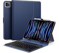 MoKo Universal QWERTY Keyboard Case Fit 9-11 Inch Tablets, Dark Blue