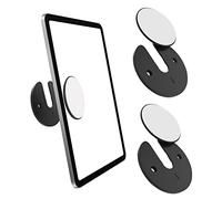 MoKo Universal Wall Mount for Tablet Phone, 2 Pack 90 Degrees Rotating Round Adjustable Tablet Holder Device Storage Compatible with iPad Kindle E-reader Smart Phone Wifi Router TV Box, Black