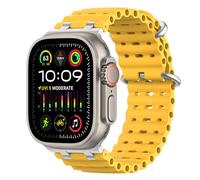 MoKo Upgraded Ocean Band Compatible with Apple Watch 42/44/45/46/49mm | For iWatch Ultra 4/3/2/1, Series 12/11/10/9/8/7/6/5/4, SE3/2/1, Silicone Sport Strap, for Men Women, Metal Connector
