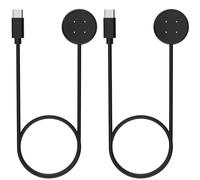 MoKo USB C Charger Compatible with Google Pixel Watch 3/2, 2 Pack | Compatible with Fitbit Versa 4/3/Sense 2/1/Ace LTE, with a 1m Cable, Portable Design, Magnetic Charging Dock
