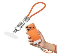 MoKo USB C Hand Wrist Strap Cable, Anti-Theft Phone Strap(Orange/0.98ft)