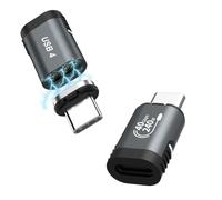 MoKo USB C Magnetic Adapter 2 Pack, Magnetic Breakaway USB C Adapter with PD 240W/8K Video/USB4 40Gbps for Thunderbolt 3/4, MacBook Pro/Air/ROG Ally/Steam Deck/PS Portal/iPhone 15 Series, Straight