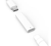 MoKo USB C to iPencil Charger Adapter Compatible with Apple Pencil 1st Generation, Apple Pencil Adapter for iPad 10/11th (A16) Gen, Female USB-C to iPencil Connector for Charging, Bluetooth Pairing