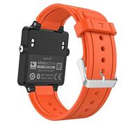 MoKo Watch Band for Garmin Vivoactive, Soft Silicone Replacement Fitness Bands Wristbands with Metal Clasps for Garmin Vivoactive/Vivoactive Acetate Sports GPS Smart Watch - ORANGE