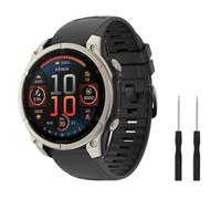 MoKo Watch Strap Compatible with Garmin Fenix 8/E 47 mm/Fenix 7/7 Pro/Fenix 6/6 Pro/Fenix 5/5 Plus/Forerunner 935 945 955 965, 22 mm QuickFit Soft Watch Strap, Black button Black