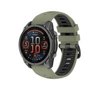 MoKo Watch Strap Compatible with Garmin Fenix 8/E 47 mm/Fenix 7/7 Pro/Fenix 6/6 Pro/Fenix 5/5 Plus/Forerunner 935 945 955 965, 22 mm QuickFit Soft Watch Strap,Black Buttons Military Green Black