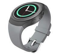 MoKo Watch Strap Compatible with Samsung Gear S2 Smart Watch, Soft Silicone Replacement Sport Band for Gear S2 SM-R720/SM-R730, GRAY