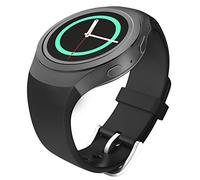MoKo Watch Strap Compatible with Samsung Gear S2 Smart Watch, Soft Silicone Replacement Sport Band for Gear S2 SM-R720/SM-R730, BLACK