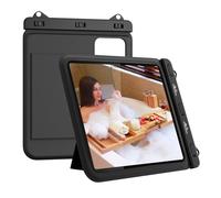 MoKo Waterproof Tablet Case Compatible with Fire HD 10, i-Pad 10th, iPad Pro 11 2022, iPadAir 5/4/3/2, iPad 10.2/9, Galaxy Tab S6/S7, Tab A 10.1, Stand Holder Dry Bag for Bathroom Kitchen Stand Pouch