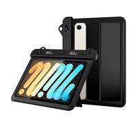 MoKo Waterproof Tablet Pouch Holder Dry Bag for Bathroom Kitchen Stand Case Compatible with iPad Mini 6/5/4/3, Galaxy Tab Pro 8.4, Tab S2/Tab E/Tab A 8.0 8.4, Fire HD 8/Fire 7 Up to 8.5", Black