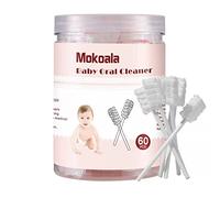 Baby Tongue Cleaner, Infant Oral Cleaner, 60pcs Disposable Baby Gums Cleaner, Soft Gauze Toohthbrush Newborn Oral Cleaning Stick Dental Care for 0-36 Month Baby