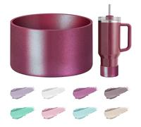 Mokoart Dreamy Gradient Silicone Boot Compatible with Stanley 40oz 30oz 20oz Tumbler and 12-24oz Water Bottles, Metallic Shimmer Silicone Boot Sleeve for Stanley Cup Accessories (Cherry Mocha)