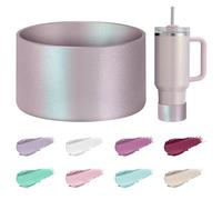 Mokoart Dreamy Gradient Silicone Boot Compatible with Stanley 40oz 30oz 20oz Tumbler and 12-24oz Water Bottles, Metallic Shimmer Silicone Boot Sleeve for Stanley Cup Accessories (Violet Petal)