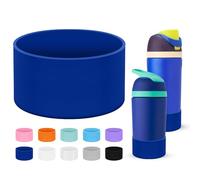 Mokoart Silicone Boot Compatible with Owala Kids Water Bottle 16/14 oz, Anti-Slip Rubber Bottom Protective Sleeve for Owala Kids FreeSip 16oz, Accessories for Owala Kids Flip 14oz (Blue)