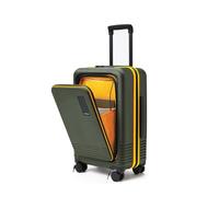 MOKOBARA The Cabin Pro Luggage 58cms Cabin Size German Makrolon Poly-Carbonate Hard Sided 8 Hinomoto Wheels Suitcase Trolley (Forest Sunray 2.0- Green), Forest Sunray (Limited Edition), S, The Cabin