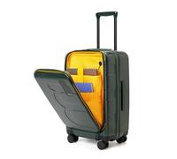 MOKOBARA The Em Cabin Pro Luggage Small Size German Makrolon Poly-Carbonate Hard Sided 8 Hinomoto Wheels Suitcase Trolley for Travel and Tour., Green Energy Sunray, S, The Em Cabin Pro