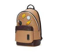 MOKOBARA The Kickstreet Backpack 21L Water-Resistant Vegan Leather with Signature Monogram Pattern Multipurpose Daypack 14" Laptop Bag with Luggage Sleeve, Mokogram - Tofu, One Size, Backpacks