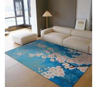 MOKOSAISE Area Rugs Washable Rug 60x90cm Modern Oriental Design Living Room Rugs Soft Thin Carpet Pink Floral Indoor Floor Carpets for Bedroom Dining Office
