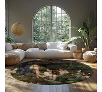 MOKOSAISE Hylas and the Nymphs by John William Waterhouse Circle Rug Beautiful Woman in Lotus Pond Carpet for Living Home Dining Bedroom Floor Decor 61cm（Round）