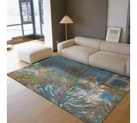 MOKOSAISE The Villas in Bordighera Washable Area Rug 200x300cm Non-slip Vintage Impressionism Carpet for Living Room Bedroom Din Ing Room Bedroom Cafe