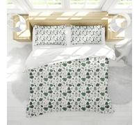 MOKOSAISE Tropical Plants Leaf Print Bedding 3 Piece Set Green Monstera Pattern Breathable Duvet Cover Set 2 Pillow Shams for Bedroom Zipper 4 Ties Emperor