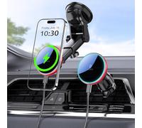 MOKPR for Magsafe Car Mount Charger, 15W Magnetic Wireless Car Charger