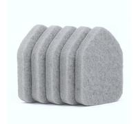 Moku Home Replacement Scrubber Refill for Extendable Tub Tile Shower Brush for Cleaning Non-Scratch (5X Scrubber Sponge Gray)