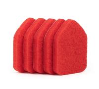 Moku Home Replacement Scrubber Refill for Moku Home Extendable Tub Tile Shower Brush for Cleaning Non-Scratch (5X Scrubber Sponge Red)