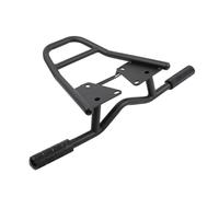 Mokuo Iron Manned Motorcycle Stunt Rear Luggage with CNC Removable Perform Bar Fit for Honda Grom MSX 125 SF 2013-2016,Black Rack + Black Footpeg