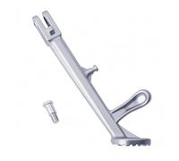 Mokuo Lightweight Aluminum Motorcycle Kickstand, Universal Dual-Spring Hook Side Stand Compatible with Most Scooter Moped Mini Bike Dirt Bike & More