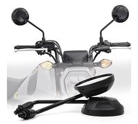 Mokuo Round Rearview Mirrors X Type with M8 M10 Bolt,Handle Bar Mount Fit for Honda Grom MSX125 2013-2022 CMX 300 500 Rebel 2017-2022 Monkey 125 Motocycle Mirrors Black